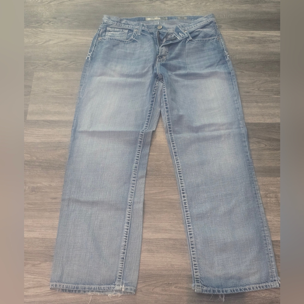 BKE Denim Jeans Beige Tag Detail